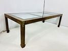 Chinoiserie Extendable Dining Table in Solid Mahogany With Ming Legs & Burlwood Veneer. Vintage Image - 5