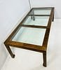 Chinoiserie Extendable Dining Table in Solid Mahogany With Ming Legs & Burlwood Veneer. Vintage Image - 7