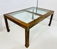 Chinoiserie Extendable Dining Table in Solid Mahogany With Ming Legs & Burlwood Veneer. Vintage Image - 16