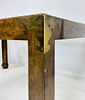 Chinoiserie Extendable Dining Table in Solid Mahogany With Ming Legs & Burlwood Veneer. Vintage Image - 17