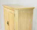 Pickled White Oak Wood Highboy Dresser with 3 Drawers & a Shelf. Vintage highboy dresser with 3 Image - 9