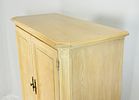 Pickled White Oak Wood Highboy Dresser with 3 Drawers & a Shelf. Vintage highboy dresser with 3 Image - 10