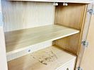 Pickled White Oak Wood Highboy Dresser with 3 Drawers & a Shelf. Vintage highboy dresser with 3 Image - 18