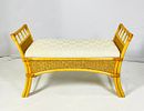 Vintage Rattan Bench. Vintage rattan bench that is perfect to go at the bottom of the bed, a Image - 1