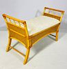 Vintage Rattan Bench. Vintage rattan bench that is perfect to go at the bottom of the bed, a Image - 3