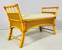 Vintage Rattan Bench. Vintage rattan bench that is perfect to go at the bottom of the bed, a Image - 5