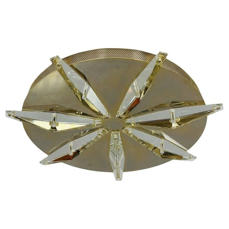 Hollywood Regency Style Coffee Table in Giltwood & Antique Mirror. Large ceiling or Wall light 