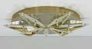 Hollywood Regency Style Coffee Table in Giltwood & Antique Mirror. Large ceiling or Wall light Image - 7