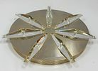 Hollywood Regency Style Coffee Table in Giltwood & Antique Mirror. Large ceiling or Wall light Image - 8