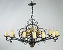 Wrought Iron & Gold Gilt Chandelier by Paul Ferrante, USA 2016. Wrought Iron &amp; Gold Gilt Image - 1