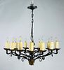 Wrought Iron & Gold Gilt Chandelier by Paul Ferrante, USA 2016. Wrought Iron &amp; Gold Gilt Image - 2