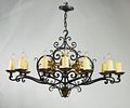 Wrought Iron & Gold Gilt Chandelier by Paul Ferrante, USA 2016. Wrought Iron &amp; Gold Gilt Image - 5