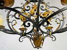 Wrought Iron & Gold Gilt Chandelier by Paul Ferrante, USA 2016. Wrought Iron &amp; Gold Gilt Image - 6
