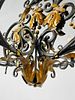 Wrought Iron & Gold Gilt Chandelier by Paul Ferrante, USA 2016. Wrought Iron &amp; Gold Gilt Image - 8