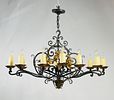 Wrought Iron & Gold Gilt Chandelier by Paul Ferrante, USA 2016. Wrought Iron &amp; Gold Gilt Image - 10