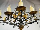 Wrought Iron & Gold Gilt Chandelier by Paul Ferrante, USA 2016. Wrought Iron &amp; Gold Gilt Image - 15