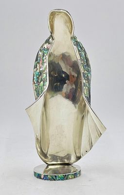 Emilia Castillo for Los Castillo Silver Plate and Abalone Shell Sculpture, Signed. A stunning