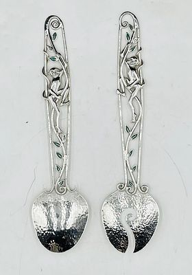 Set of "Monkey" Serving Utensils by Emilia Castillo, Mexico 1980s. Set of "Monkey" Serving
