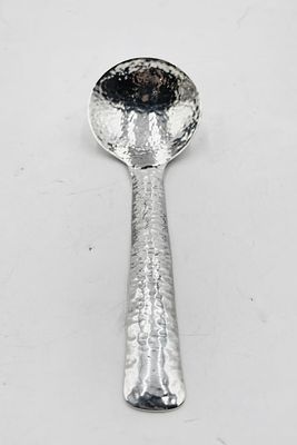 Emilia Castillo Hammered Silver Plate Ladle, Mexican Modernist Design. Elegant and handcrafted