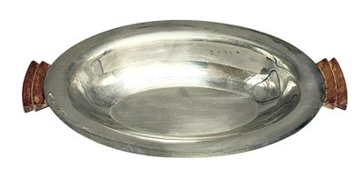 Gebrüder Deyhle - קערת באוהאוס / ארט דקו גרמנית עתיקה משולבת ידיות עץ מסוגננות. 1930 בקירוב. ידי 