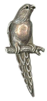 תליון / סיכת כסף 925 בדמות תוכי . 11.83 גרם 
8X4 ס"מ