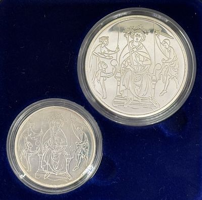 תמונות מן התנ"ך - משפט שלמה - סט מטבעות כסף סטרלינג 925 בהוצאת החברה הממשלתית למדליות ולמטבעות 