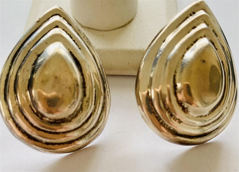 Lot 202: Vintage mid century sterling earrings