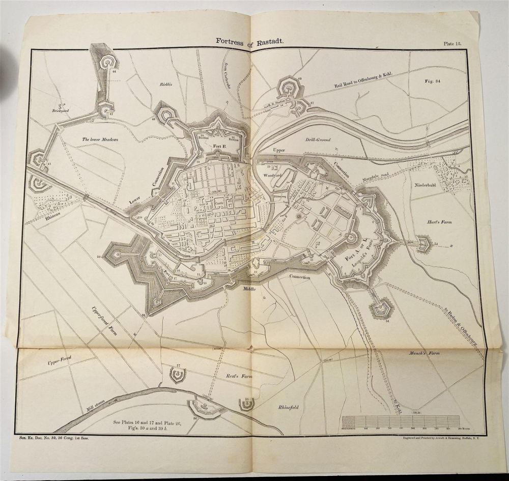 Lot 236: German Fortress of Rastadt engraving