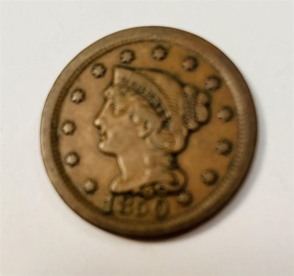 Lot 250: 1850 Large cent- extra fine