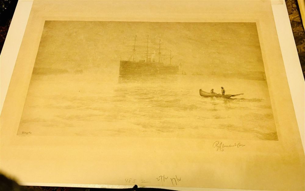 Lot 388: Reginald Cleveland Coxe etching 1886