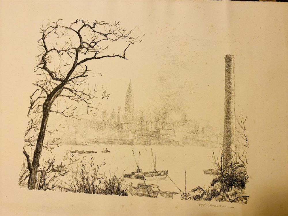 Lot 404: Dexter S. Dawes litho 1925