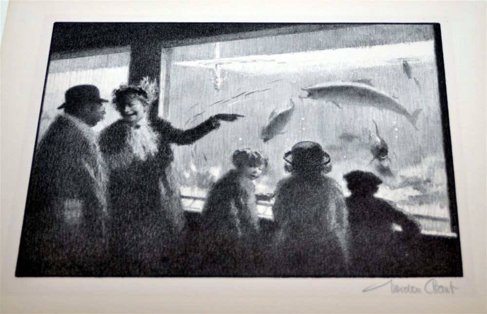 Lot 447: Gordon Grant litho- The Aquarium