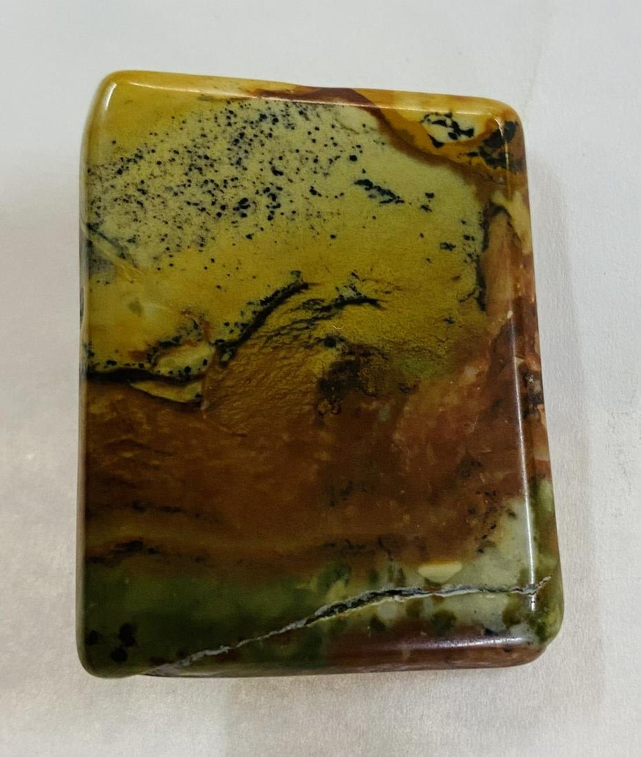 Lot 449: Jasper polished rectangular pin