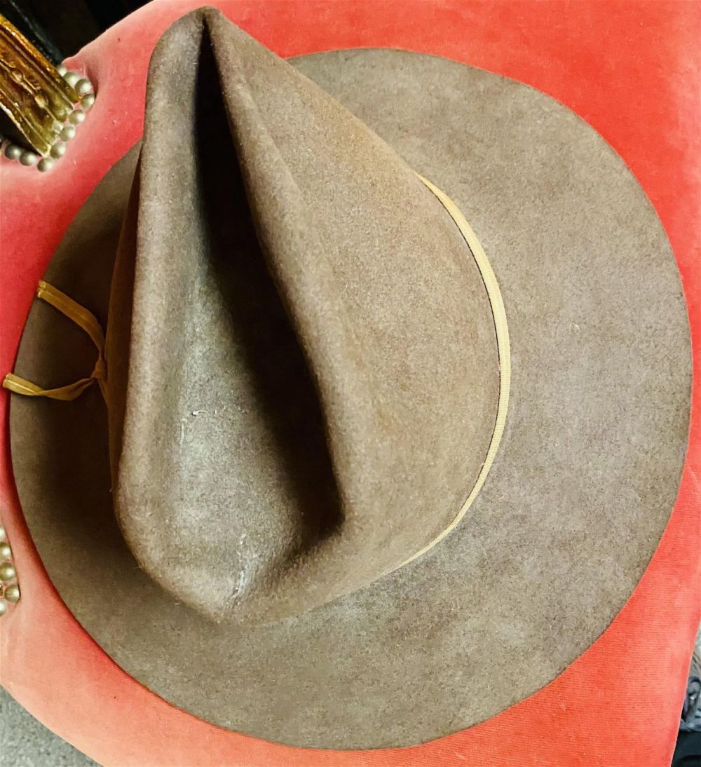 Lot 472: Beaver Hats vintage hat brown suede