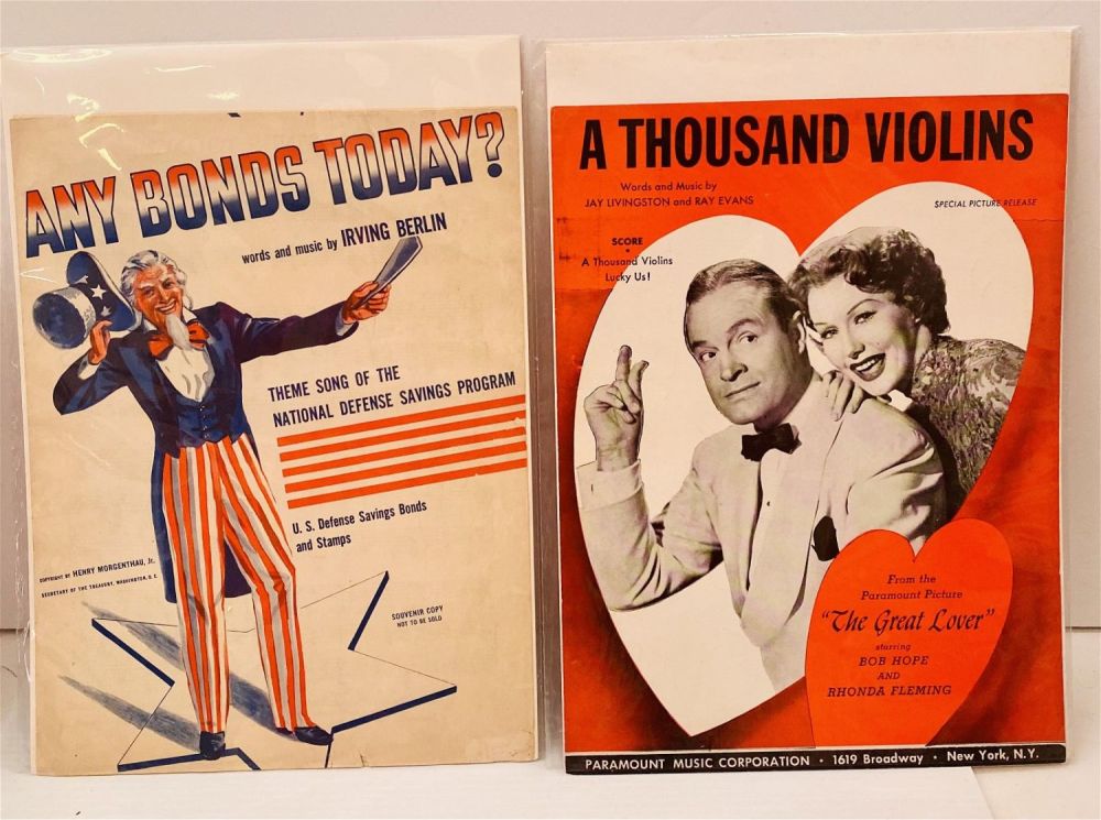 Lot 196: Vintage sheet music - Irving Berlin, Bob Hope