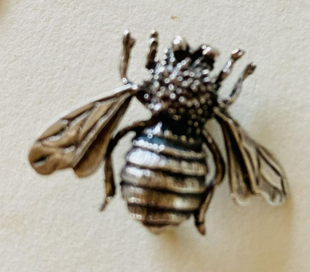 Lot 218: Sterling Mexican bee pin marked