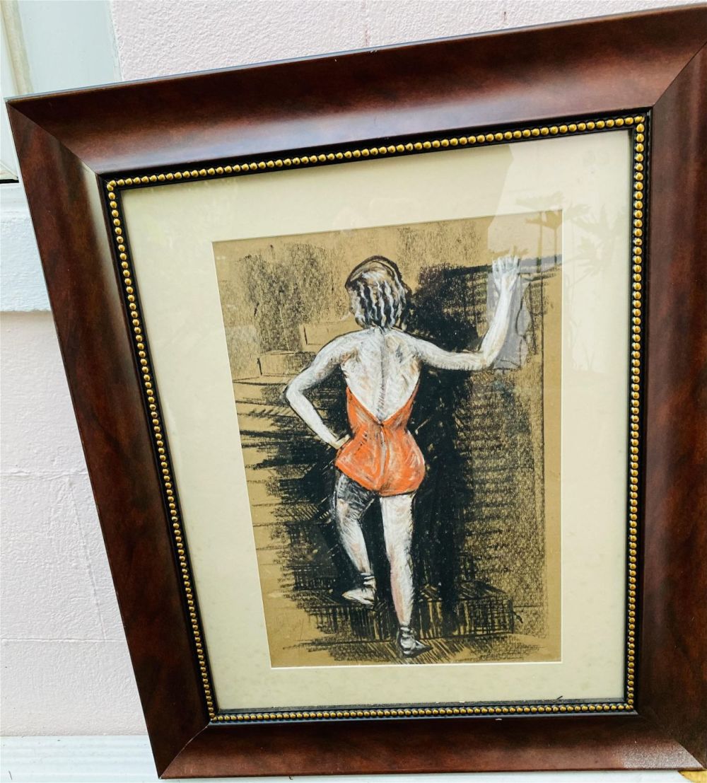 Lot 224: Hayley Lever signed watercolor - dancer