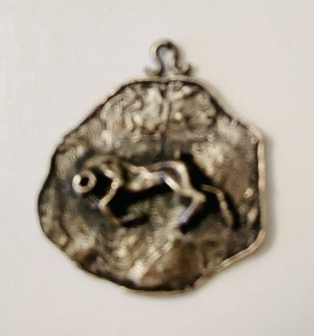 Lot 246: Aries Ram pendant sterling