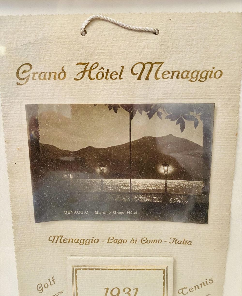 Lot 253: Grand Hotel Menaggio Lake Como 1931 calendar