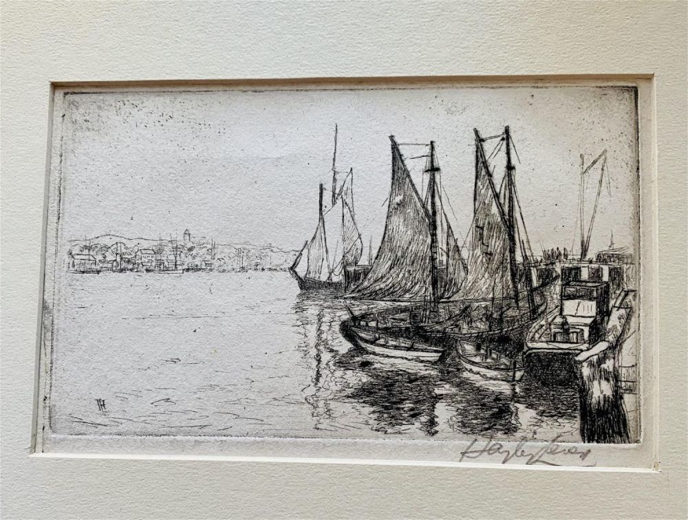 Lot 258: Hayley Lever signed etching - Gloucester