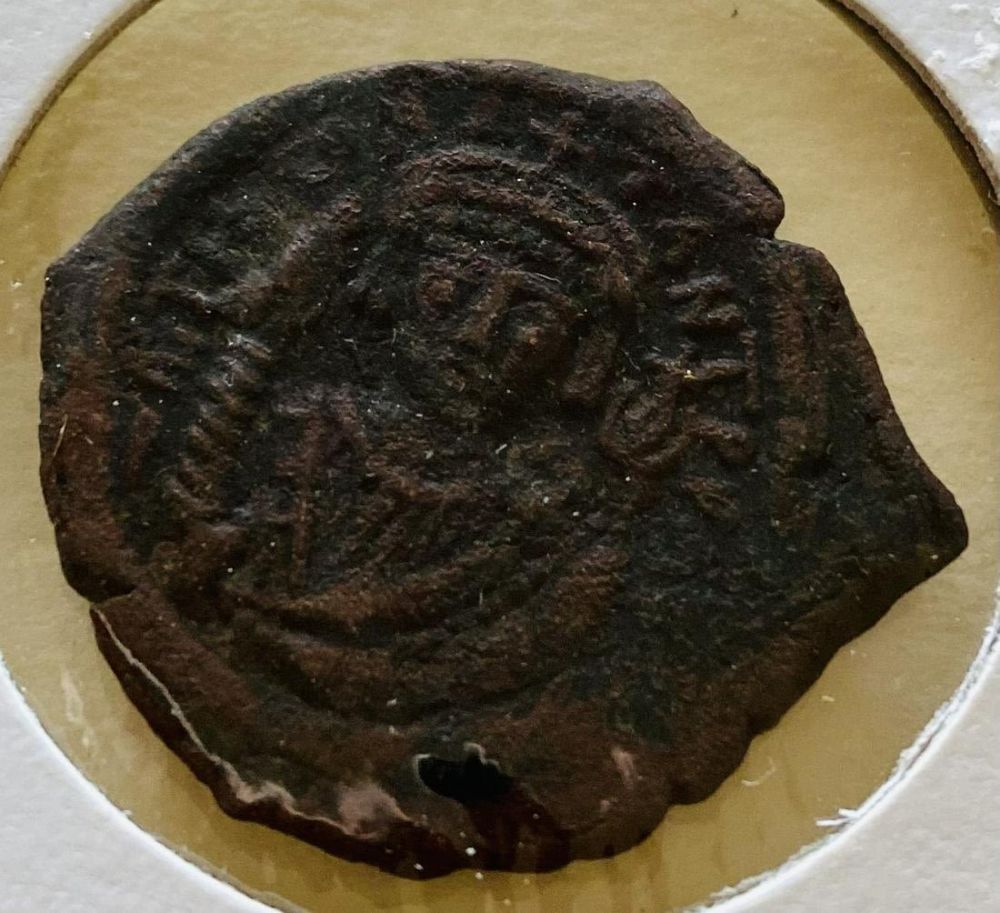 Lot 406: Byzantine Bronze ancient coin