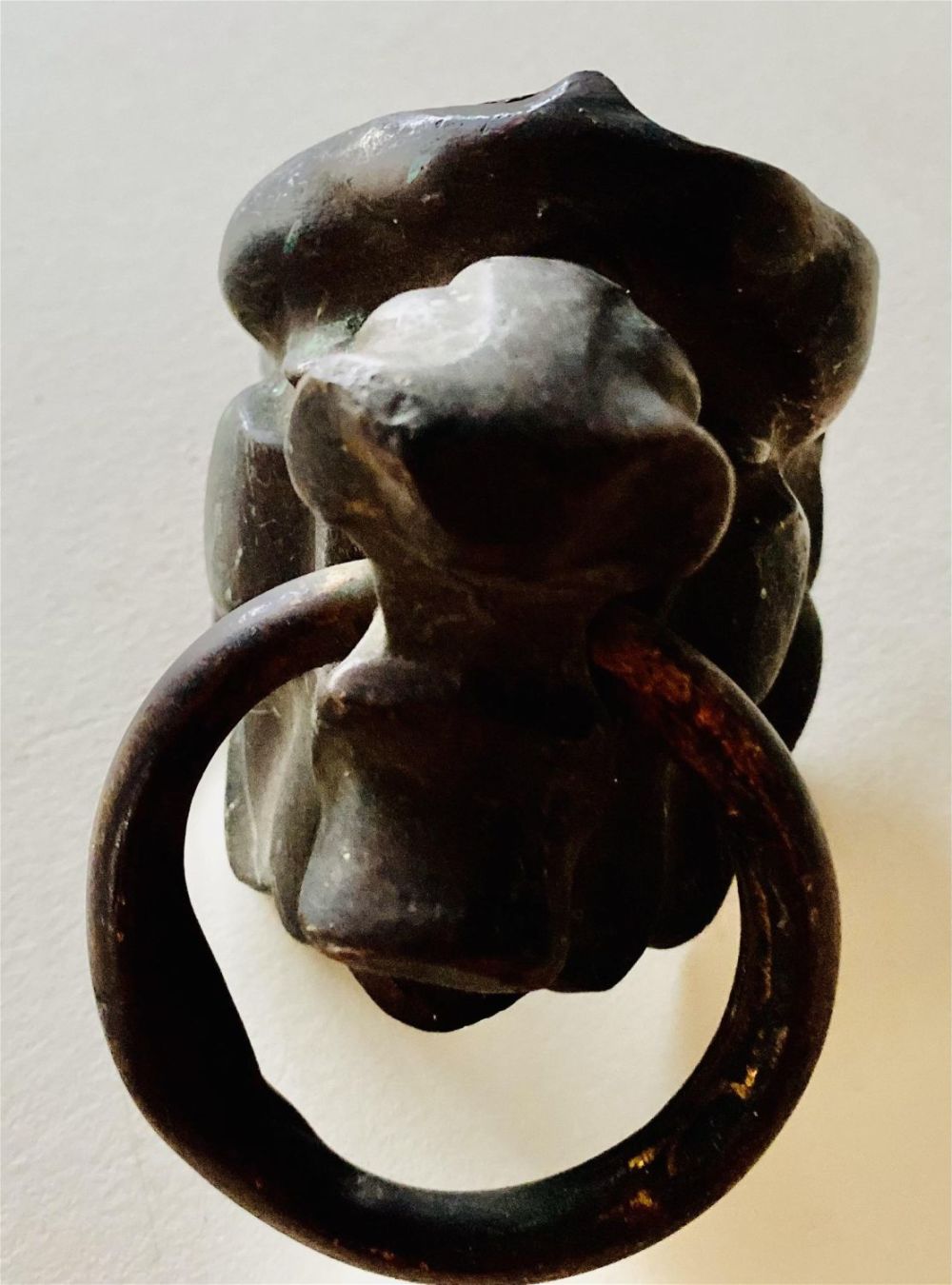 Lot 418: Bronze decorative gargoyle face