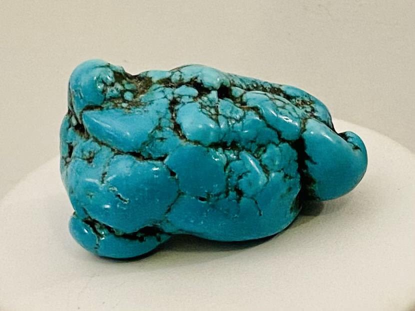 Lot 171: Turquoise nugget /black veins