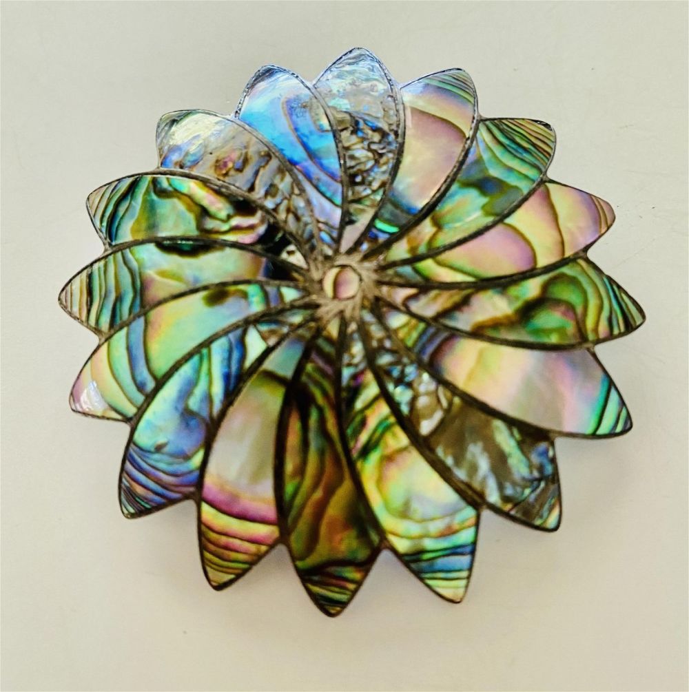 Lot 223: Abalone antique pin pendant