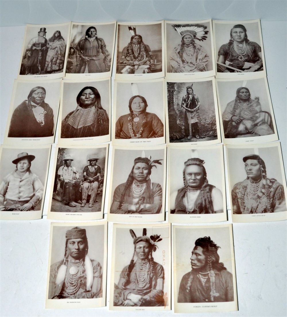 Lot 331: American Indian postcards - chiefs