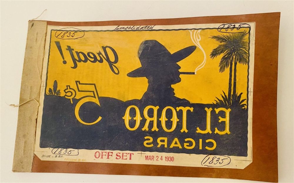 Lot 339: El Toro Cigars Offset book 1930