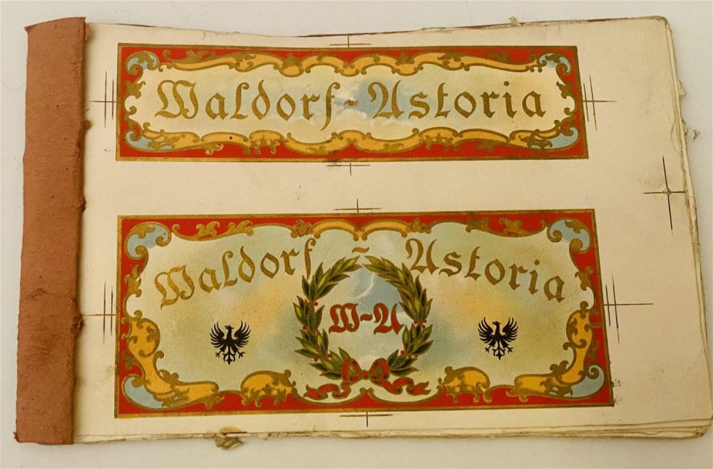 Lot 344: Waldorf Astoria cigar label progressive proof book