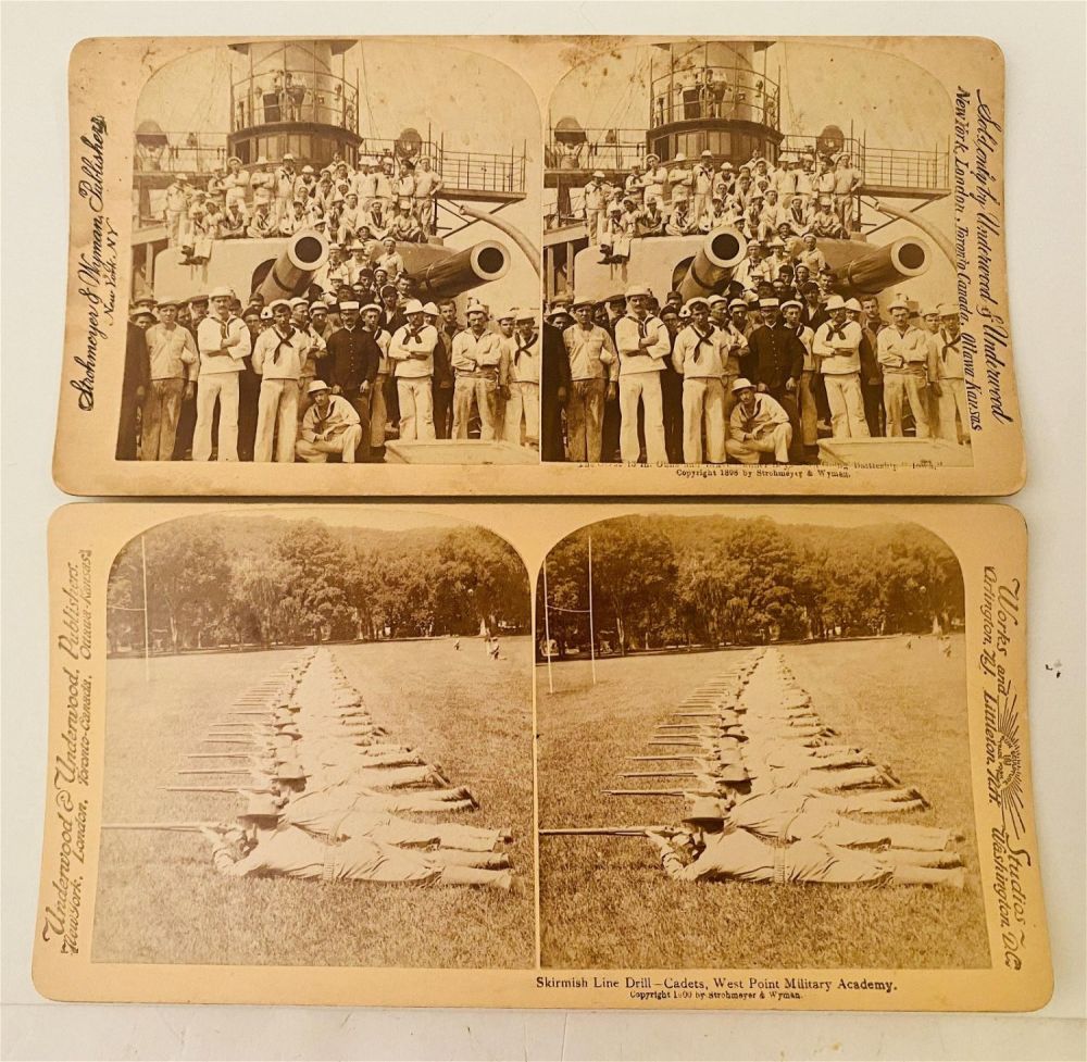 Lot 349: 2 stereoviews military inc. West Point