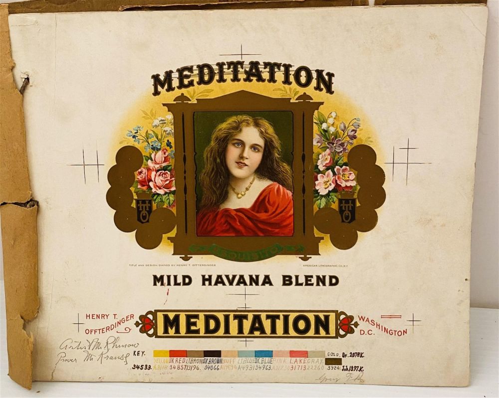 Lot 430: Meditation cigar progressive chromolitho book