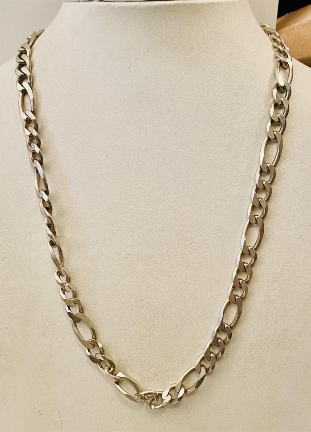 Lot 454: Figaro sterling chain long